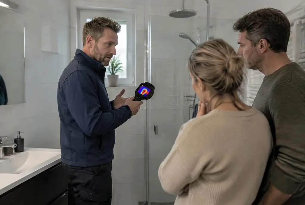 Lekdetectie Wezep – specialist legt bevindingen uit aan bewoner